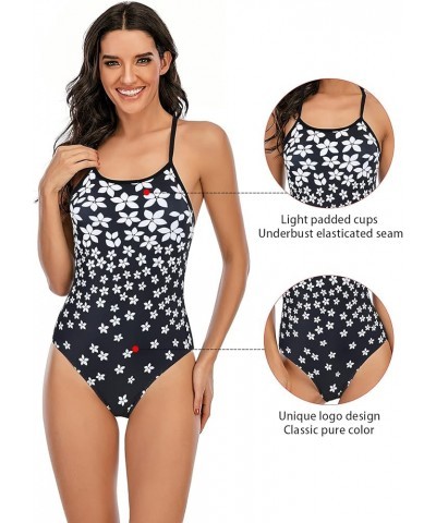 One Piece Bathing Suit for Women Bathing Suits for Teens Womens one Piece Swimsuits Juniors Swimsuits for Teen White Flower $...