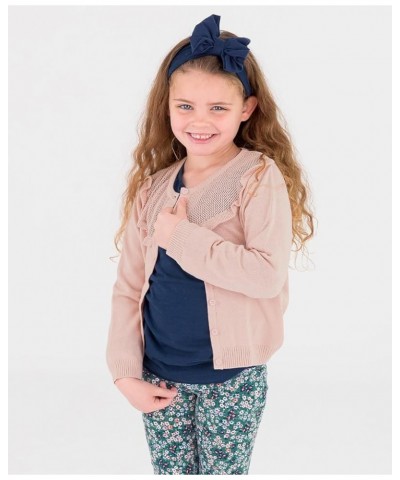 RuffleButts® Baby/Toddler Girls Ruffled Long Sleeve Cardigan Button-Up Sweater Ballet Pink $15.54 Sweaters