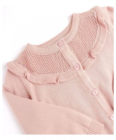 RuffleButts® Baby/Toddler Girls Ruffled Long Sleeve Cardigan Button-Up Sweater Ballet Pink $15.54 Sweaters