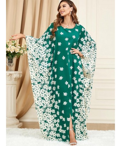 Women Muslim Maxi Dress Abaya - Lady Long Sleeve Maxi Dress Dubai Gown Jalabiya One Size Green a $22.13 Dresses