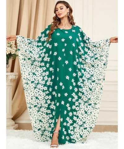 Women Muslim Maxi Dress Abaya - Lady Long Sleeve Maxi Dress Dubai Gown Jalabiya One Size Green a $22.13 Dresses