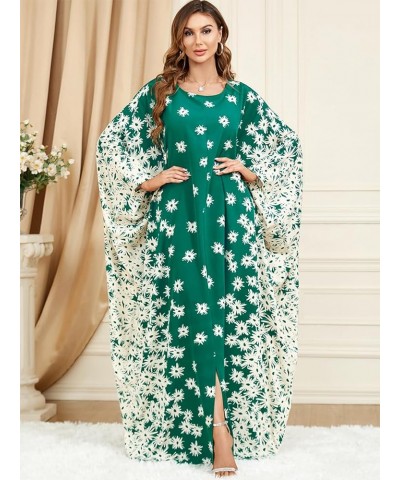 Women Muslim Maxi Dress Abaya - Lady Long Sleeve Maxi Dress Dubai Gown Jalabiya One Size Green a $22.13 Dresses