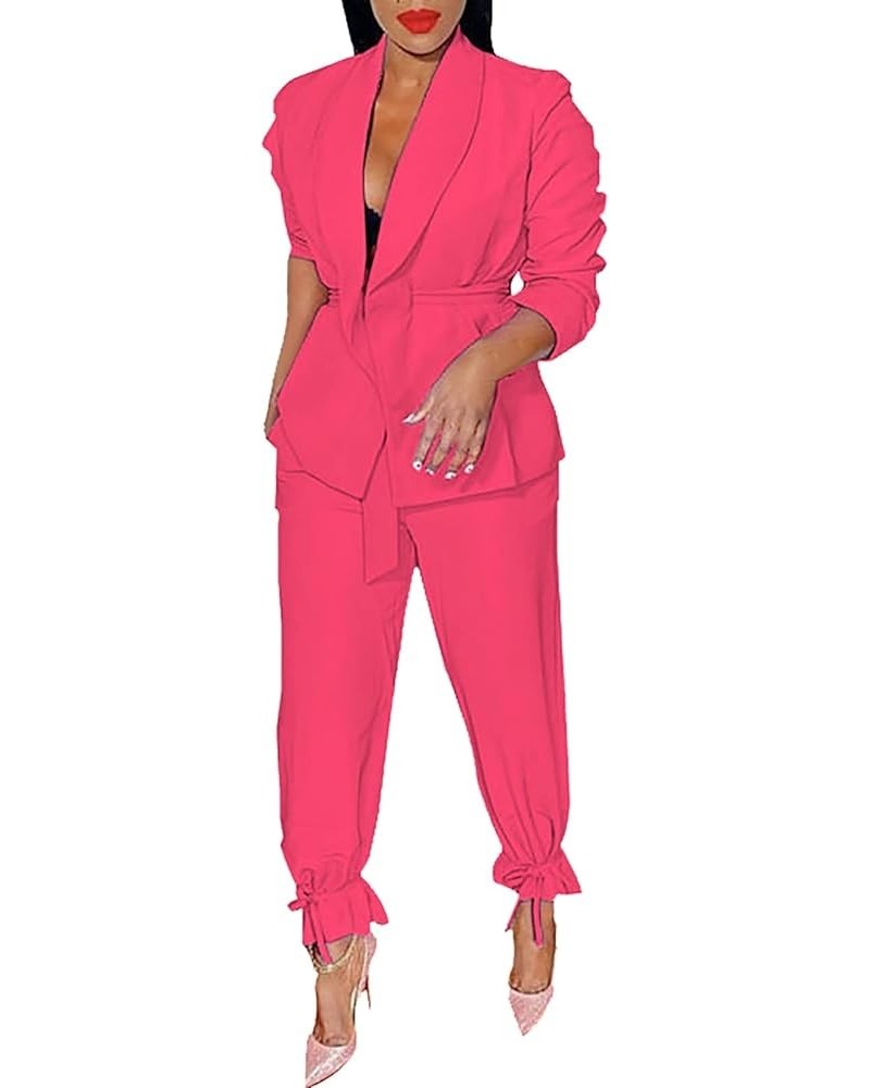 Two Piece Pant Suits for Women Dressy Elegant Oversized Blazer and Suit Pants Set Causal Wedding Guests Prom Business Suits D...