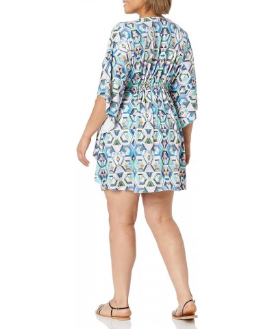 Women's All in The Mix V-Neck Tunic Cover Up Riviera Renewal $37.22 Swimsuits