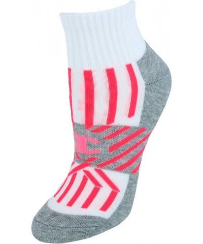 Women's Ankle (Pack of 6) White/Blue Stripes $9.01 Activewear