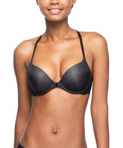 Women's Lace-Splashed Racerback Underwire Push-up Bra with Front Closure Sandstone $11.87 Lingerie