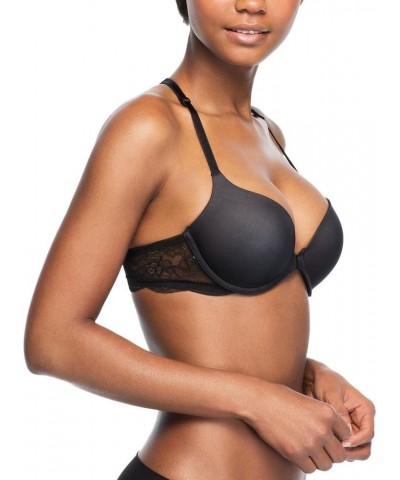 Women's Lace-Splashed Racerback Underwire Push-up Bra with Front Closure Sandstone $11.87 Lingerie