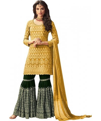 Women's Collection Indian Pakistani sharara palazo SuitFor Women MOHINI Yellow $39.10 Suits