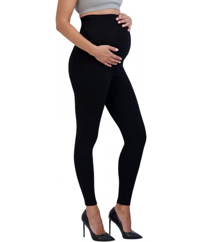 Women’s Ponte Maternity Leggings with Pockets – Pregnancy Clothes for All Seasons – 28” Inseam Black $17.15 Leggings