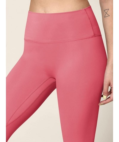 Peached Seamless Front & Side High Waisted Leggings with Inner Pocket Full-Length Yoga Pants Qb3018_mauve $11.17 Activewear