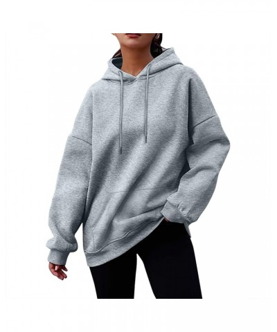 Hoodies for Women Oversized Hooded Plain Sweatshirt Loose Fit Pullover Long Sleeve Shirts Casual Tops Fall Clothes D-gray $8....