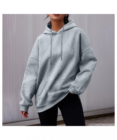 Hoodies for Women Oversized Hooded Plain Sweatshirt Loose Fit Pullover Long Sleeve Shirts Casual Tops Fall Clothes D-gray $8....