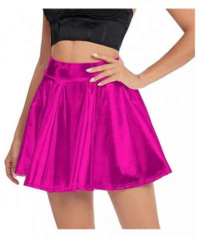 Black Skirts for Women Cute Skirts for Teen Girls Pink Glitter Skirt Cotton Skirts for Women Hot Pink $7.95 Others