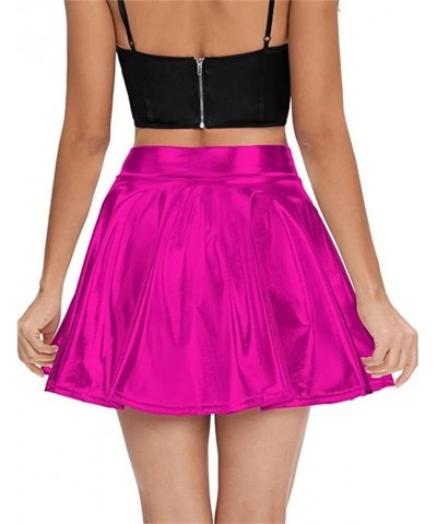 Black Skirts for Women Cute Skirts for Teen Girls Pink Glitter Skirt Cotton Skirts for Women Hot Pink $7.95 Others