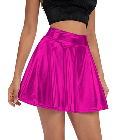 Black Skirts for Women Cute Skirts for Teen Girls Pink Glitter Skirt Cotton Skirts for Women Hot Pink $7.95 Others