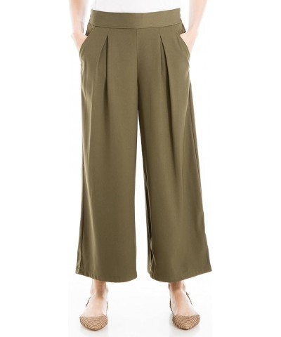 Women's Soft Twill Cropped Pant Army $13.26 Pants