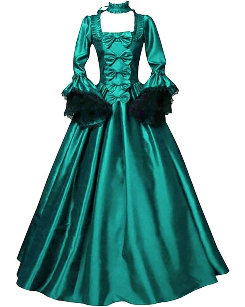 18th Century Victorian Dress Women's Rococo Medieval Ball Gown Southern Belle Long Gothic Masquerade Theme Dresses Mint Green...