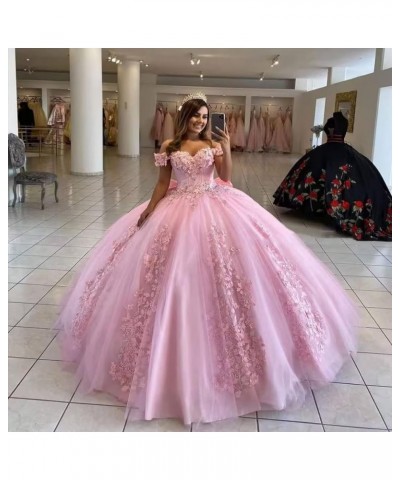 Lace Beaded Quinceanera Dresses Ball Gown Puffy Off Shoulder Tulle Prom Dresses 2023 Sweet 15 16 Dresses for Women RO076 Red ...