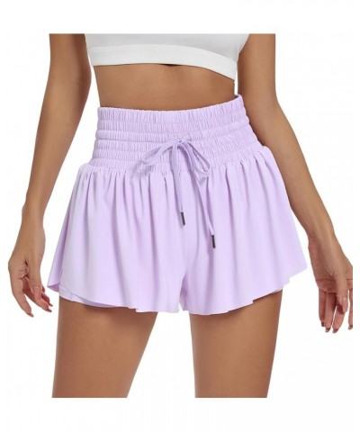 Flowy Athletic Shorts for Women High Waisted Gym Yoga Workout Running Tennis Skirt Skort Cute Clothes Casual Summer Lavender ...