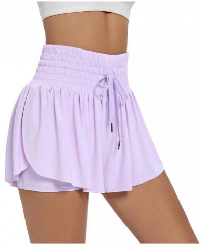 Flowy Athletic Shorts for Women High Waisted Gym Yoga Workout Running Tennis Skirt Skort Cute Clothes Casual Summer Lavender ...