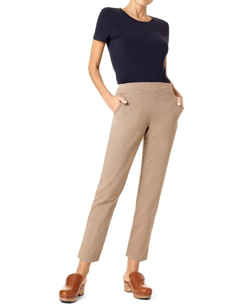 Women's Soft Trouser Leggings with Functional Front Pockets Khaki $20.12 Leggings