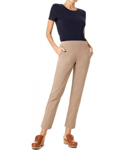 Women's Soft Trouser Leggings with Functional Front Pockets Khaki $20.12 Leggings