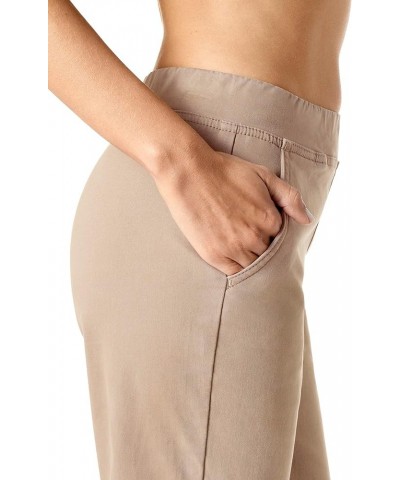 Women's Soft Trouser Leggings with Functional Front Pockets Khaki $20.12 Leggings