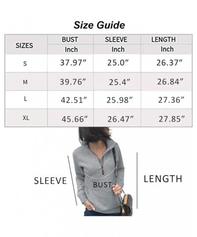 Women's Fashion Quilted Pattern Long Sleeve Casual Zipper Sweatshirt Solid Color Pullover Shirt Top.Black $14.64 Hoodies & Sw...