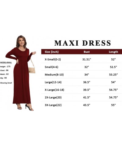 Women's Short/Long Sleeve Loose Plain Long Maxi Casual Dresses with Pockets Lo Blue Green $16.17 Dresses