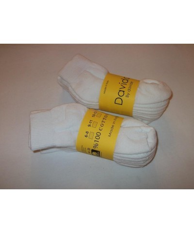 Women socks ankle quarter made in Italy 100% cotton 8 pack White $14.21 Socks