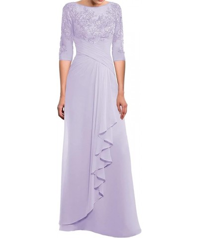 Wedding Guest Dresses Lace for Women Long Mother of The Bride Chiffon Formal Evening Gowns Lavender $24.40 Dresses