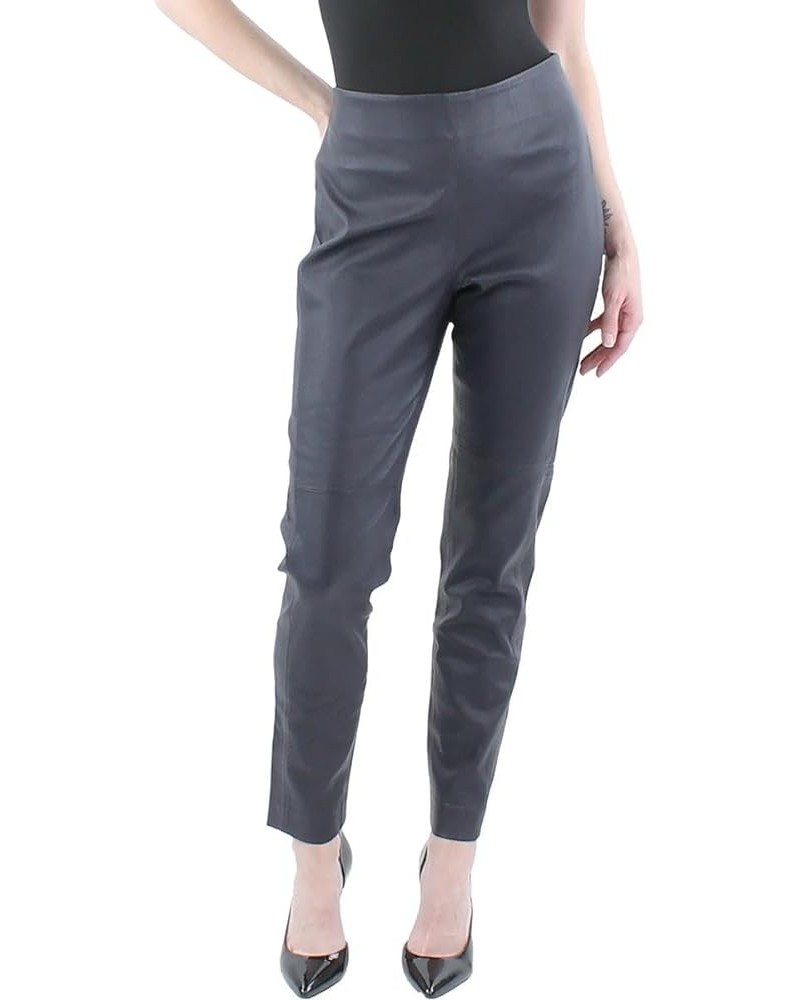 Lauren Ralph Lauren Womens Lamb Leather Ankle Skinny Pants Navy $50.57 Pants