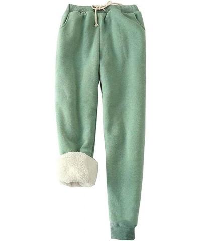 Womens Winter Fleece Lined Sweatpants Warm Pants Thicken Sherpa Lined Athletic Jogger Soft Long Pants Casual Trousers B Green...