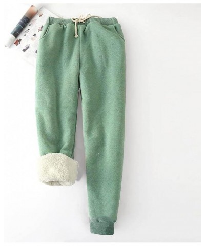 Womens Winter Fleece Lined Sweatpants Warm Pants Thicken Sherpa Lined Athletic Jogger Soft Long Pants Casual Trousers B Green...