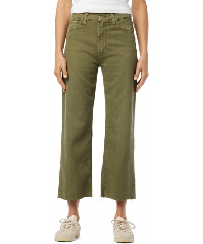 Women's The Blake Wide Leg W Raw Hem Burnt Olive $70.50 Jeans