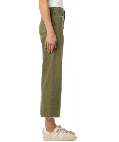 Women's The Blake Wide Leg W Raw Hem Burnt Olive $70.50 Jeans