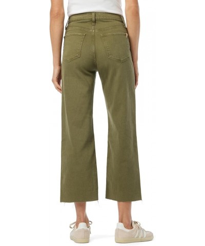 Women's The Blake Wide Leg W Raw Hem Burnt Olive $70.50 Jeans