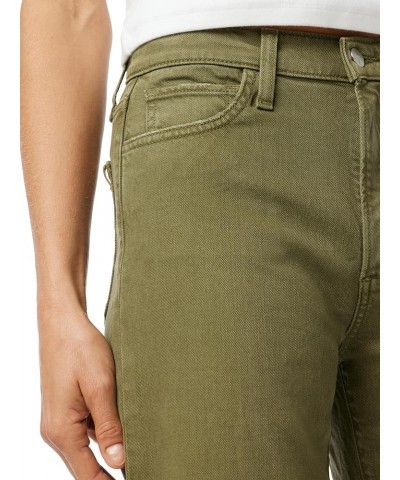 Women's The Blake Wide Leg W Raw Hem Burnt Olive $70.50 Jeans