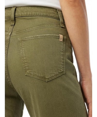 Women's The Blake Wide Leg W Raw Hem Burnt Olive $70.50 Jeans