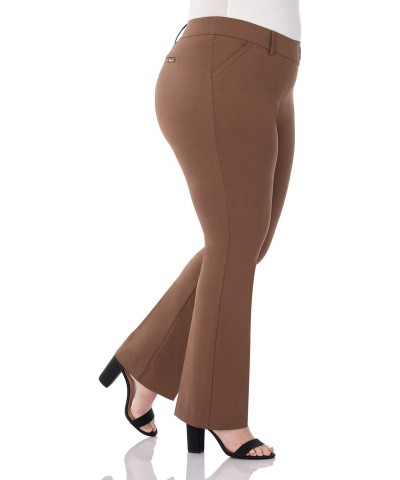 Curvy Woman Ease into Comfort Barely Bootcut Plus Size Pant (24W, Chestnut) $27.50 Pants