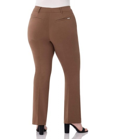 Curvy Woman Ease into Comfort Barely Bootcut Plus Size Pant (24W, Chestnut) $27.50 Pants