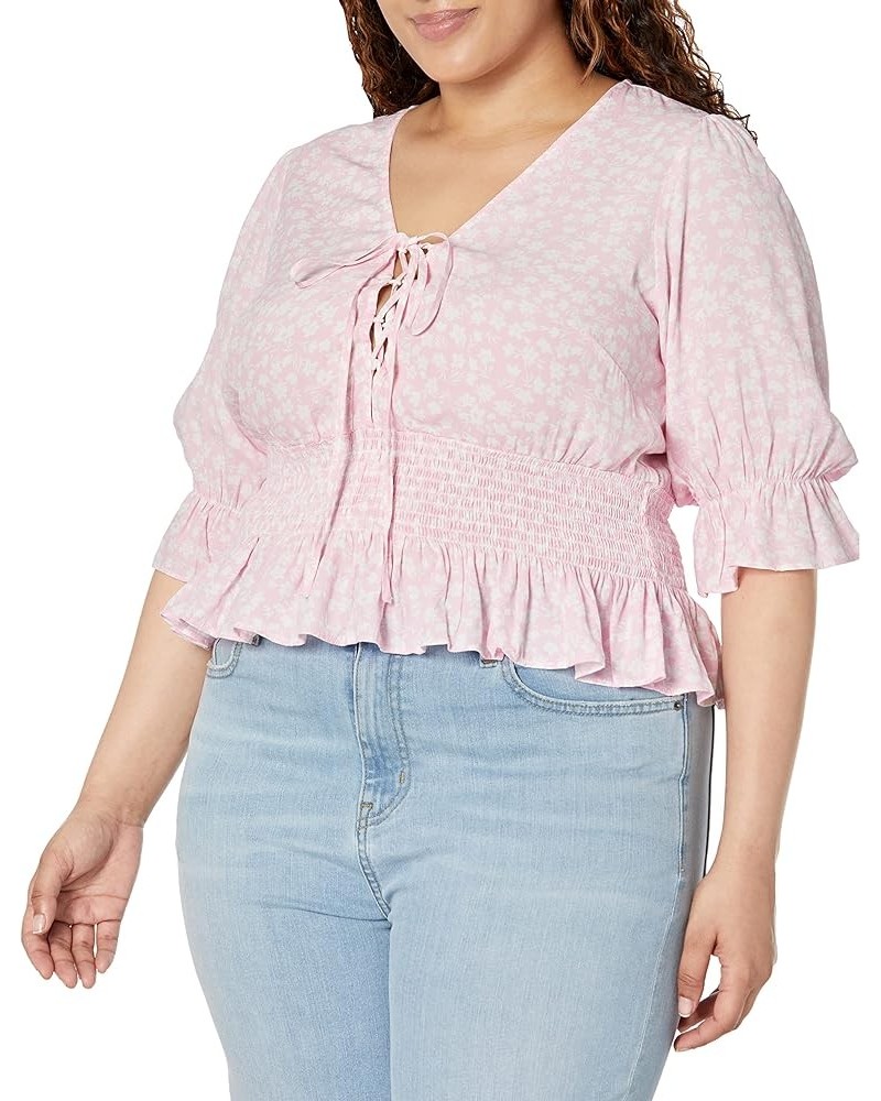 Women's Top Cecillia Pink Breezy Fl $12.91 Blouses