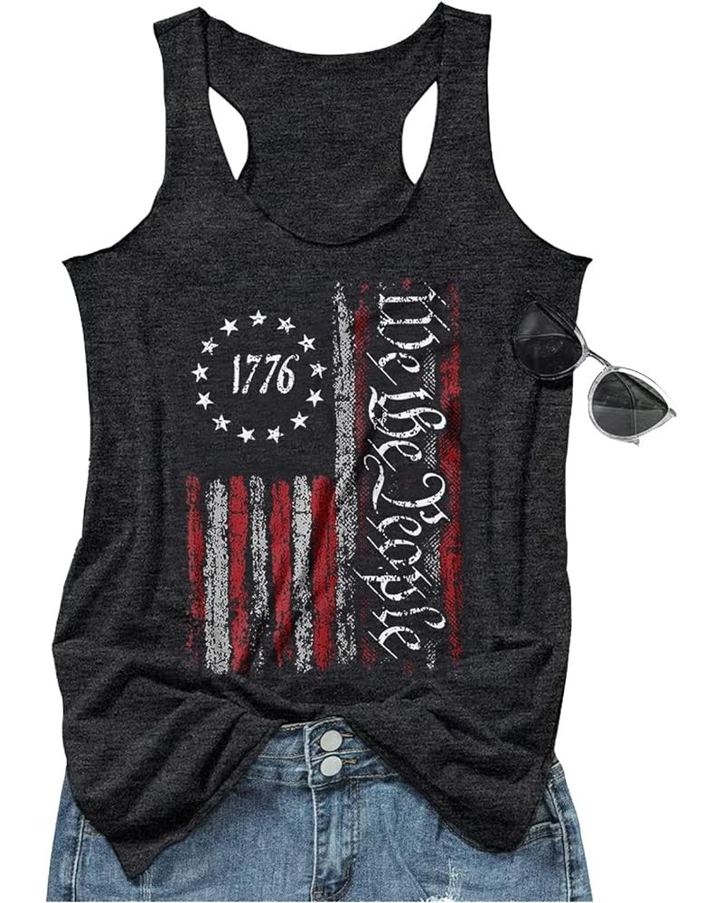 Vintage Mandala Graphic Tank Tops for Women Summer Beach Graphic Loose Tanks Vest USA Flag Vacation Racerback Tank Cami Dark ...