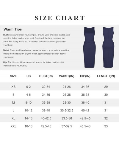 Shapewear Dress for Women - Midi Work Dresses for Women Elegant Sleeveless Boat Neck Knee Length Pencil Dress A2-blue Sleevel...