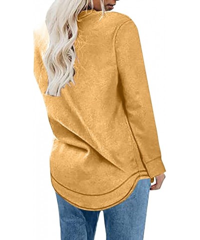 Womens Fall Fashion Tops Dressy Casual Long Sleeve Tunic Tops for Leggings Crewneck Curved-Hem Sweatshirts Soft Shirts A05_ye...