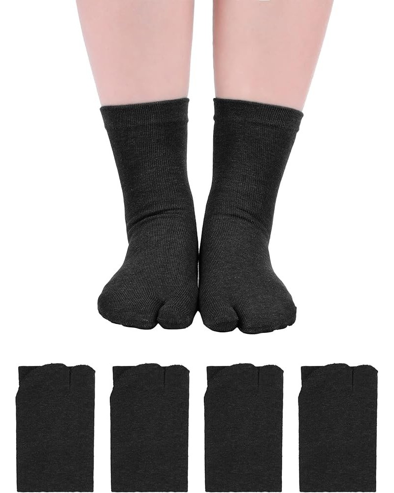 4 Pairs Flip Flop Socks Tabi Split Toe Socks Toe Socks for Men Women Supplies Black $10.44 Activewear