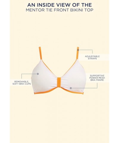 Women's Plus Size Mentor Tie Front Bikini Top Orange $21.80 Swimsuits