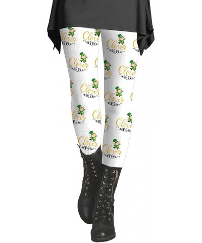 Womens St Patrick's Day Costume Women's St Day Leggings Irish Irish Sports Leggings with Soft and Slim Butt Lifts B-bronze $4...