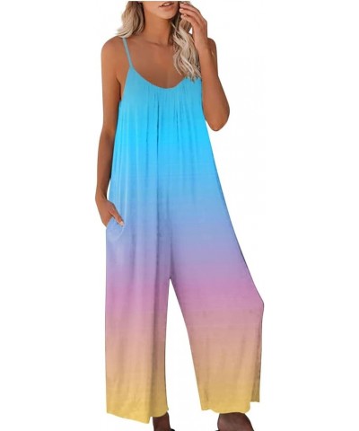 Women's Plus Size Jumpsuit Suspenders Jumpsuit With Pockets Ribbed Backless Solid Color Jumpsuit Boho, S-2XL 4-sky Blue $12.2...