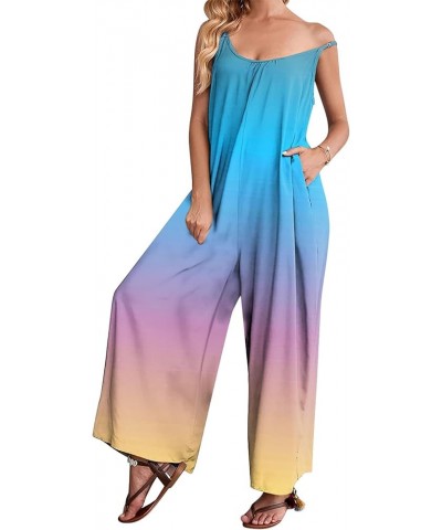 Women's Plus Size Jumpsuit Suspenders Jumpsuit With Pockets Ribbed Backless Solid Color Jumpsuit Boho, S-2XL 4-sky Blue $12.2...